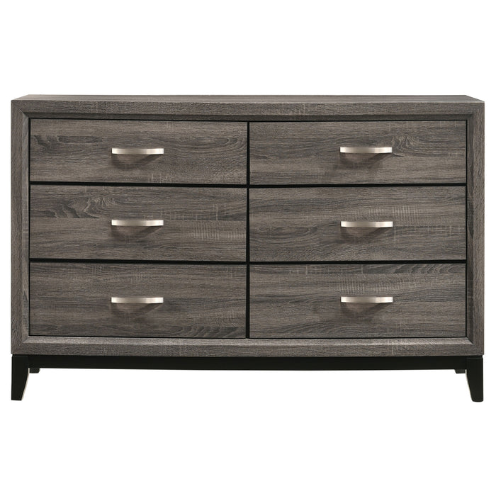 Watson Five-piece Full Bedroom Set Grey Oak
