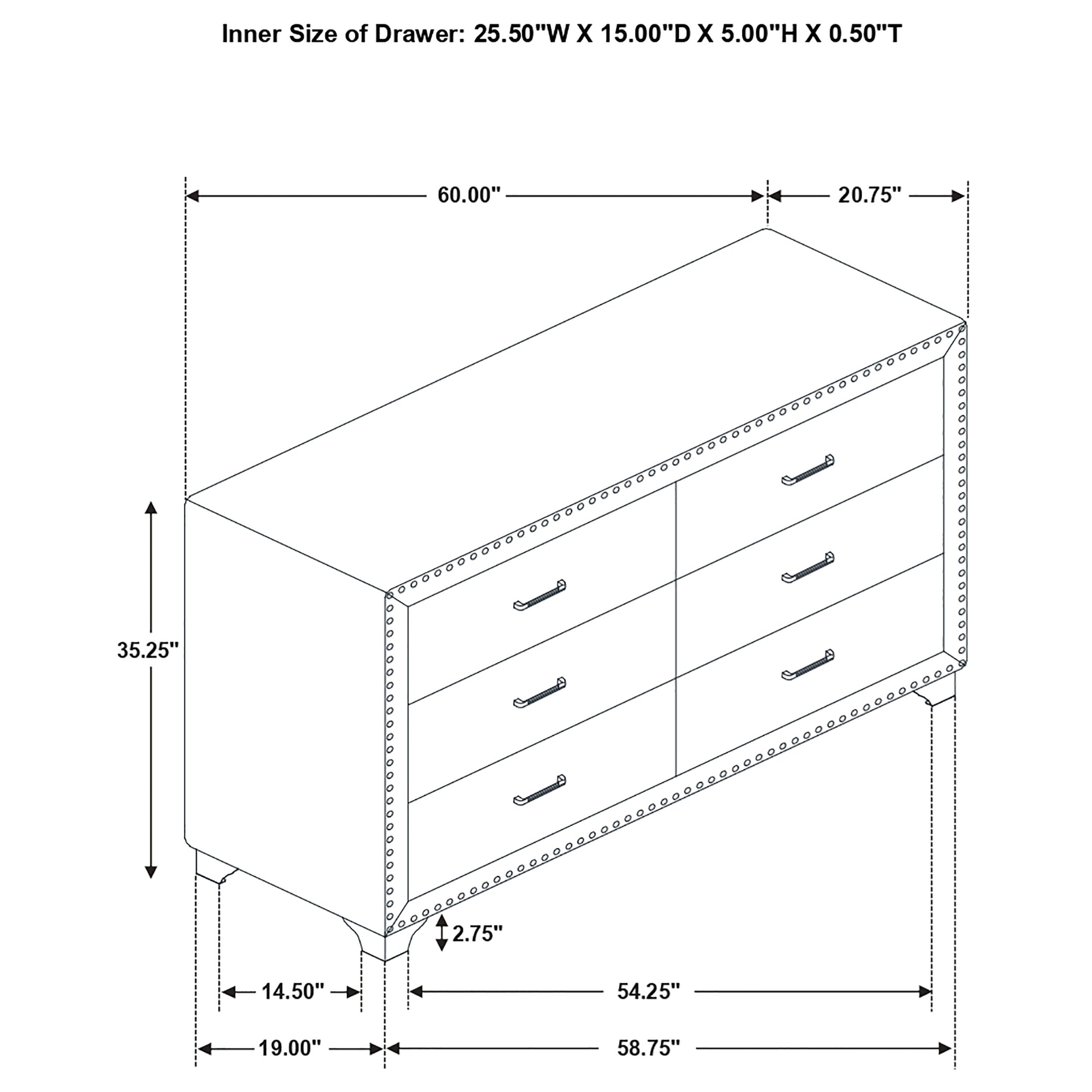 average dresser size 6 Drawer for Bedroom, Wood Dresser with Large Storage Drawers, Modern Curved Angle Clothes Organizer for Closet - Bed Bath & Beyond Drawer Dresser features Brookside Black 6-Drawer Double Dresser