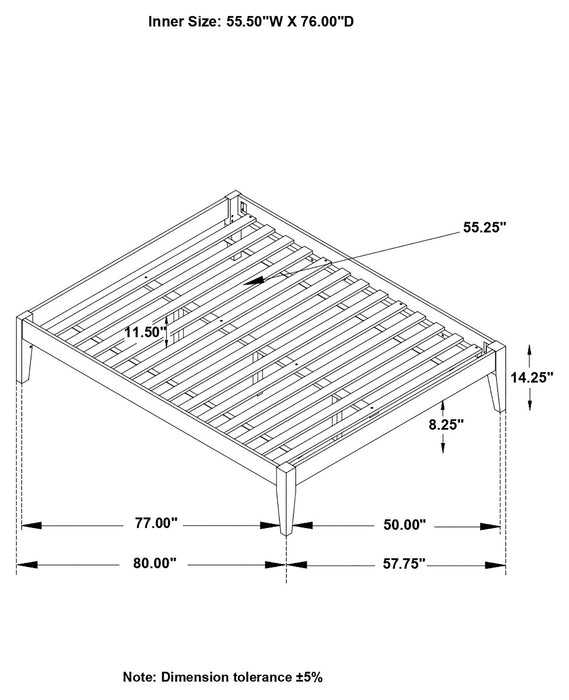 Hounslow Full Universal Platform Bed White