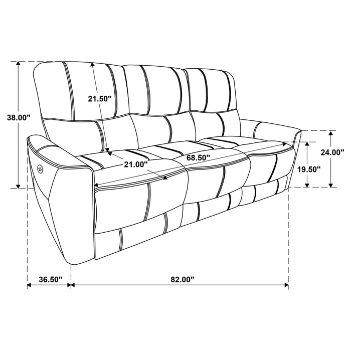 Greenfield 2-piece Power Reclining Sofa Set Saddle Brown