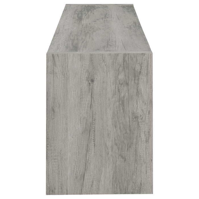 Burke 2-door Engineered Wood 71-inch TV Stand Grey Driftwood