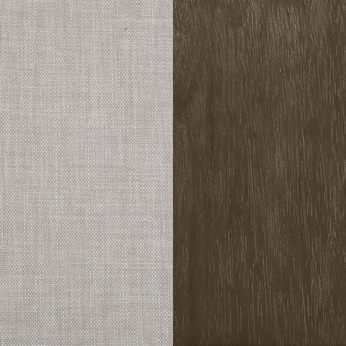 Blanchett Upholstered Bobbin Accent Chair Beige and Distressed Brown