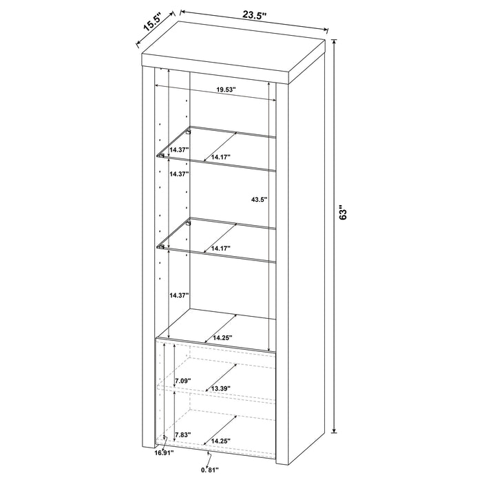 Jude 3-piece 71-inch TV Entertainment Center White High Gloss