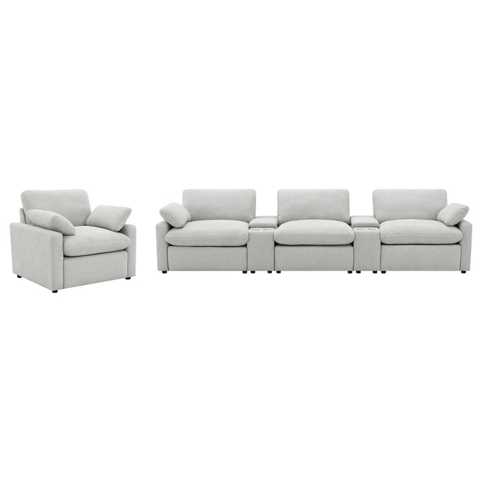 Collins 5-Piece Power Reclining Home Theater Seating Grey