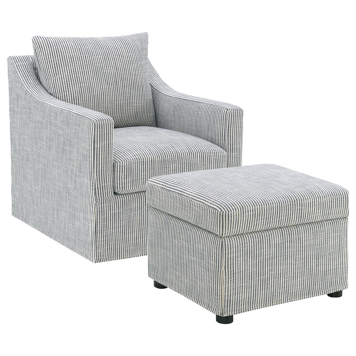 Winter Upholstered Hydraulic Lift Top Storage Ottoman Grey