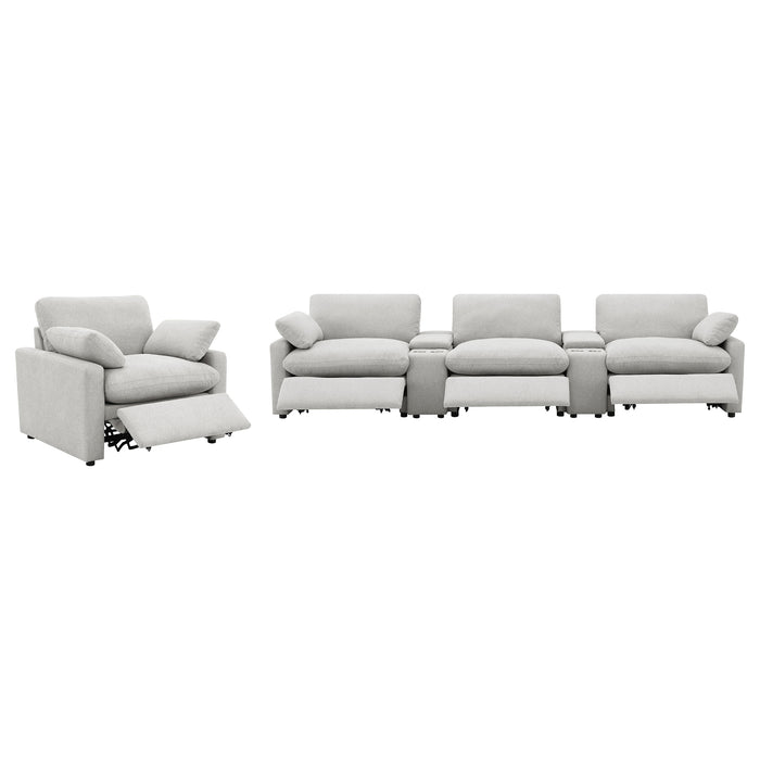 Collins 5-Piece Power Reclining Home Theater Seating Grey
