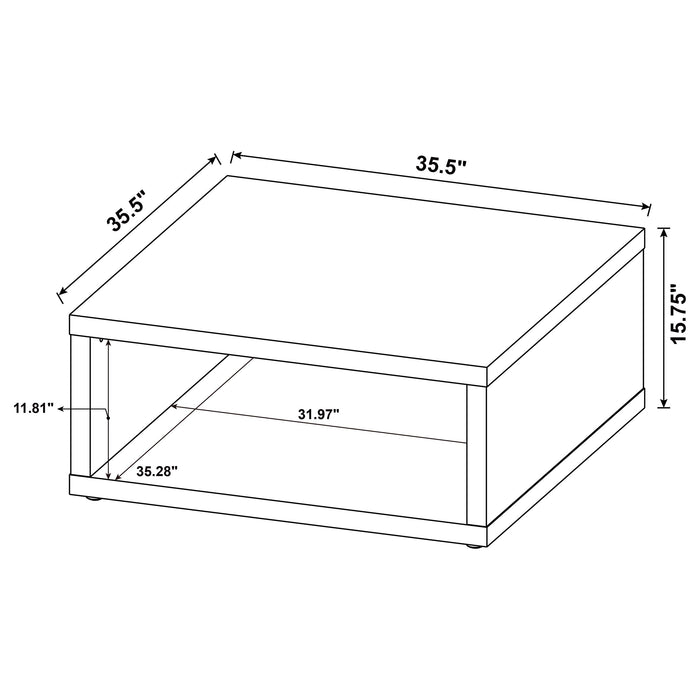 Frisco 2-piece Coffee and End Table Set Dark Pine