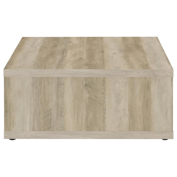 Frisco 2-piece Coffee and End Table Set Distressed Pine