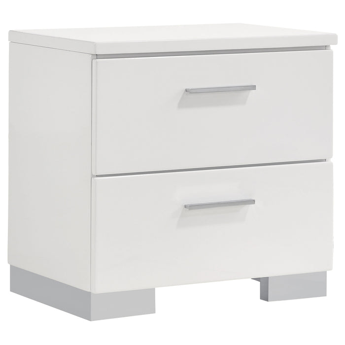 Felicity 5-piece California King Bedroom Set White High Gloss