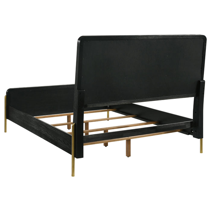Arini 56-inch Queen Panel Bed Cream and Black