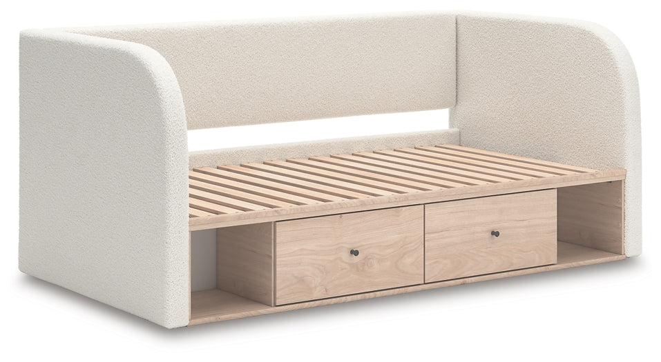Arloster Twin Upholstered Day Bed with Storage