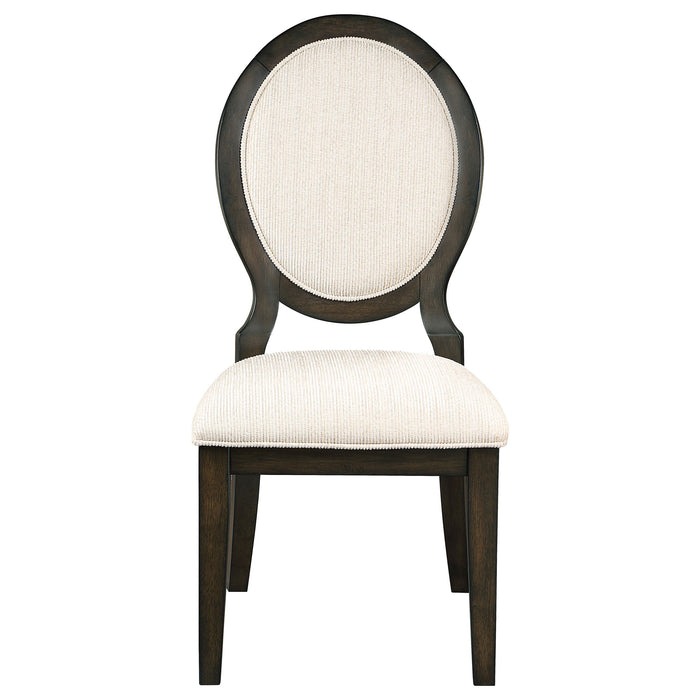 Twyla 5-piece Round Wood Dining Room Table Set Dark Cocoa