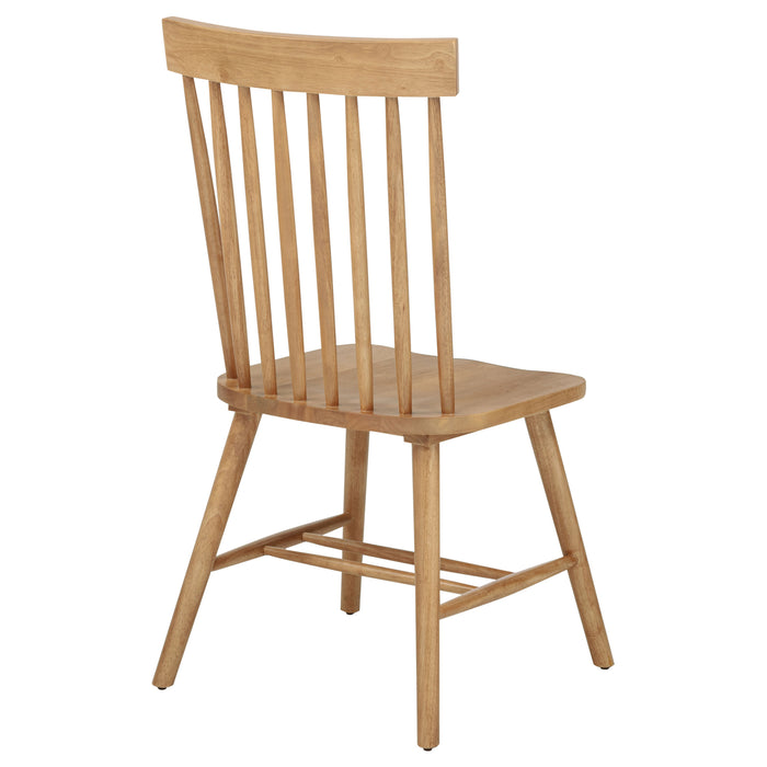 Andrews Windsor Spindle Back Dining Side Chair Light Ash (Set of 2)