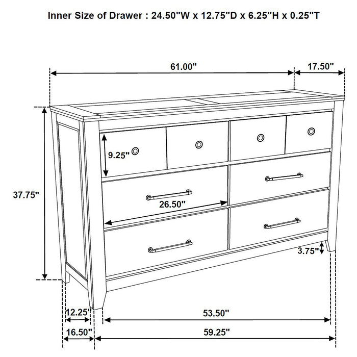 Hazlewood 4-piece Queen Bedroom Set Vineyard Oak