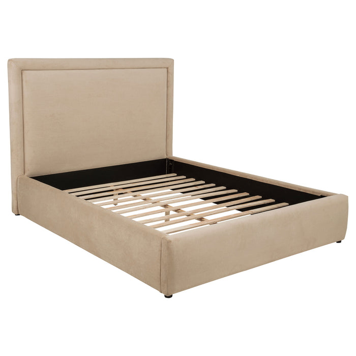Lawson 54-inch Upholstered Queen Platform Bed Light Saddle