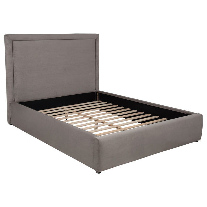 Lawson 54-inch Upholstered Queen Platform Bed Mushroom
