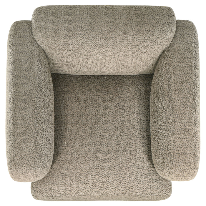 Dorset 3-piece Upholstered Round Track Arm Sofa Set Brown