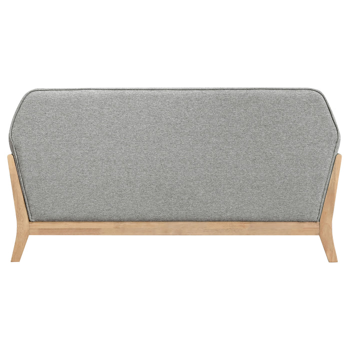 Vaughn Fabric Upholstered Flared Arm Loveseat Grey