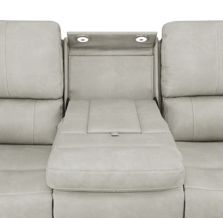 Brickston 2-piece Triple Power Reclining Sofa Set Grey