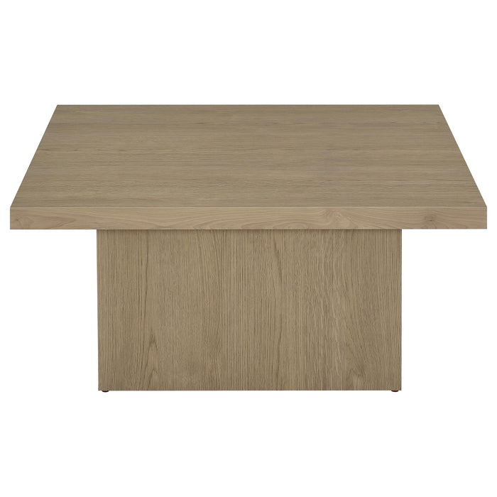 Devar 2-piece Square Cocktail Coffee End Table Set Latte
