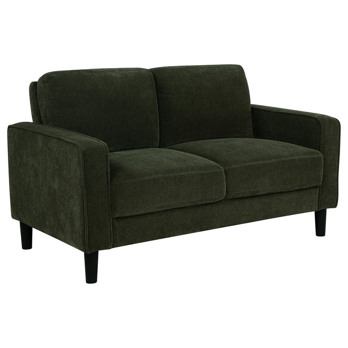 Ruth 2-piece Fabric Upholstered Track Arm Sofa Matcha Green