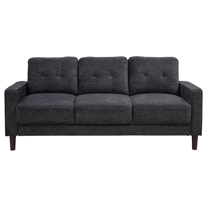 Bowen II 3-piece Upholstered Track Arm Sofa Set Steel Grey