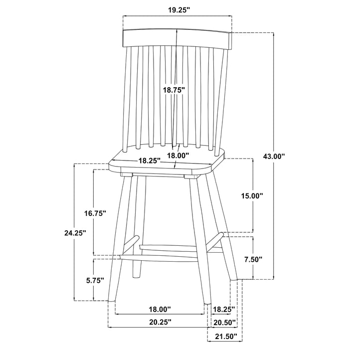Andrews 5-piece Round Counter Height Dining Set Light Ash