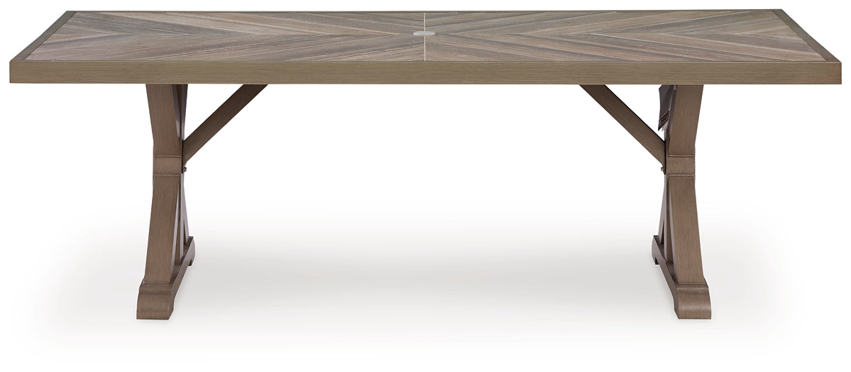 Laguna Heights RECT Dining Table w/UMB OPT