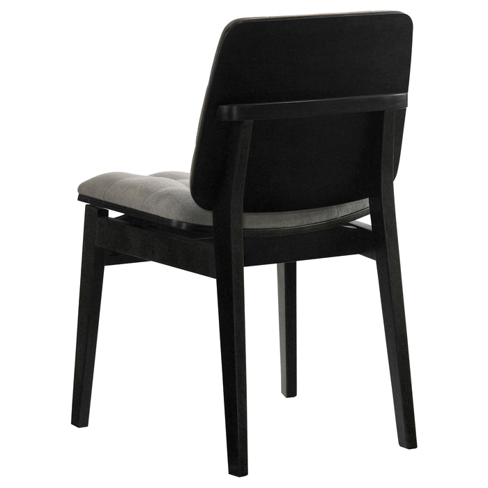Hamlyn 5-piece Round Wood Dining Set Grey and Black