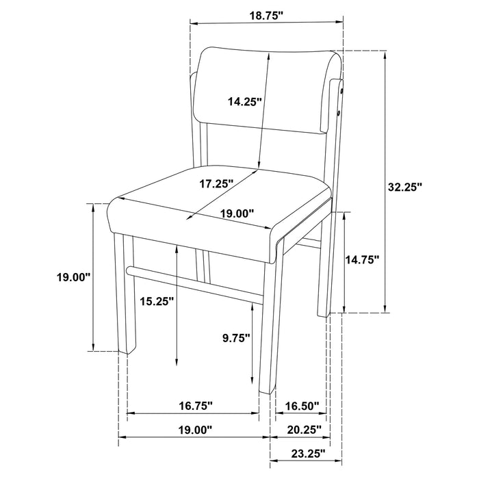 Strouse 5-piece Dining Set Cream and Walnut