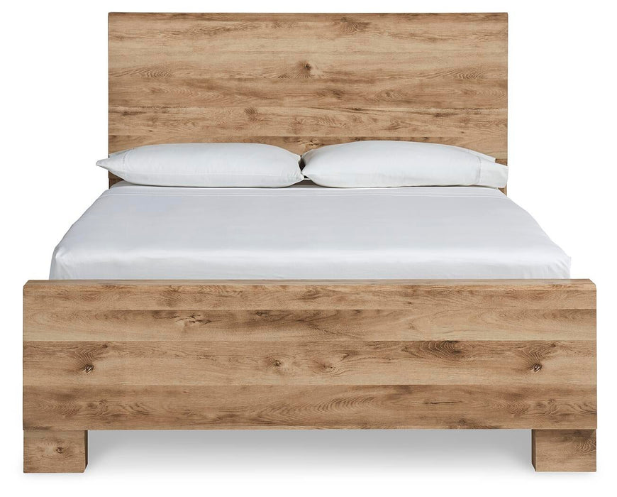 Hyanna Queen Panel Bed, Dresser, Mirror and Nightstand