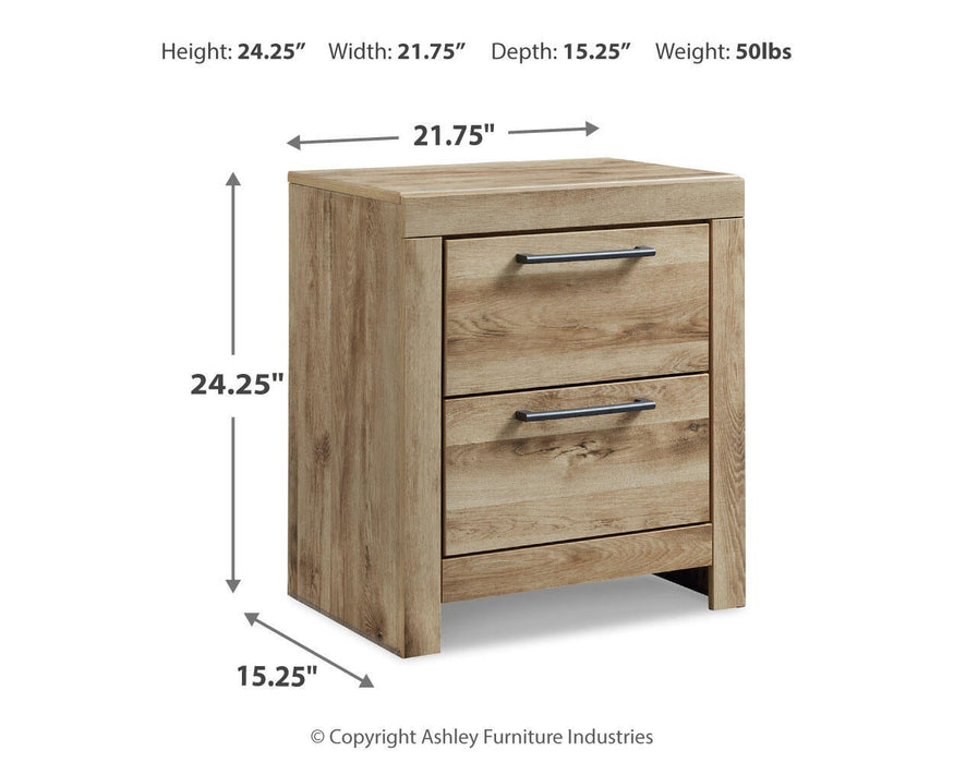 Hyanna Twin Panel Bed with 1 Side Storage, Dresser, Mirror and Nightstand