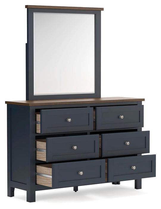 Landocken Queen Panel Bed, Dresser, Mirror and Nightstand
