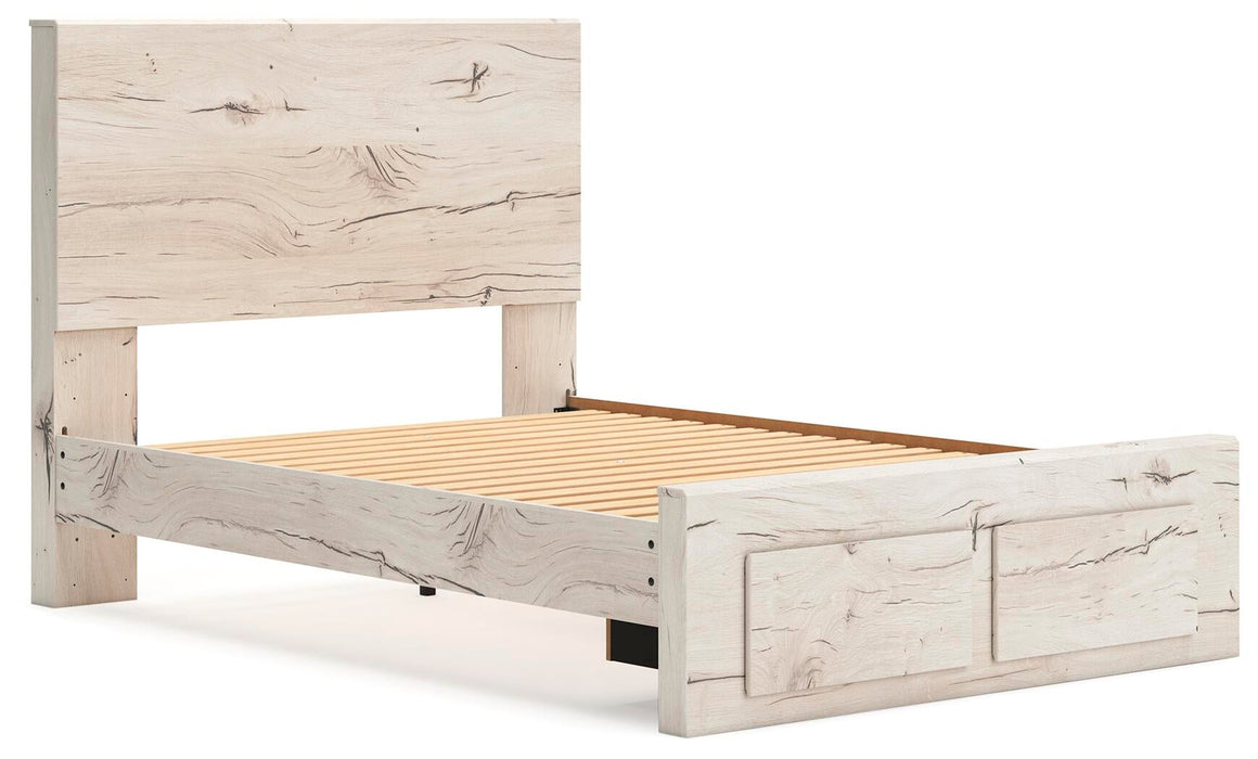 Lawroy Full Panel Storage Bed, Dresser, Mirror and Nightstand