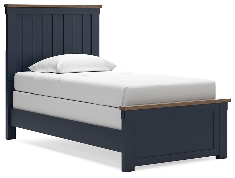 Landocken Twin Panel Bed, Dresser, Mirror and Nightstand