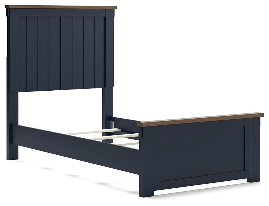 Landocken Twin Panel Bed, Dresser, Mirror and Nightstand