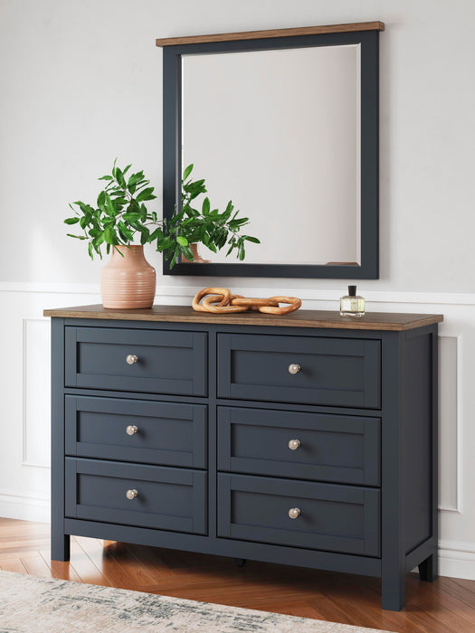 Landocken Full Panel Bed, Dresser, Mirror and Nightstand
