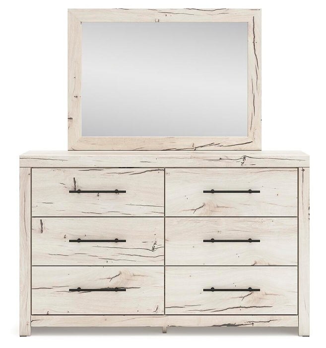 Lawroy Twin Panel Bed with Storage, Dresser, Mirror and Nightstand