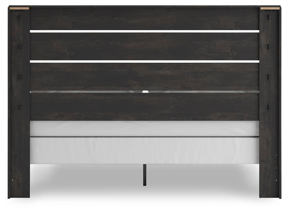 Hollivern King Panel Bed, Dresser and Mirror
