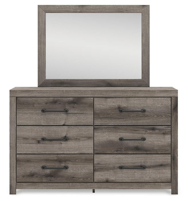 Graystorm Twin Panel Storage Bed, Dresser and Mirror
