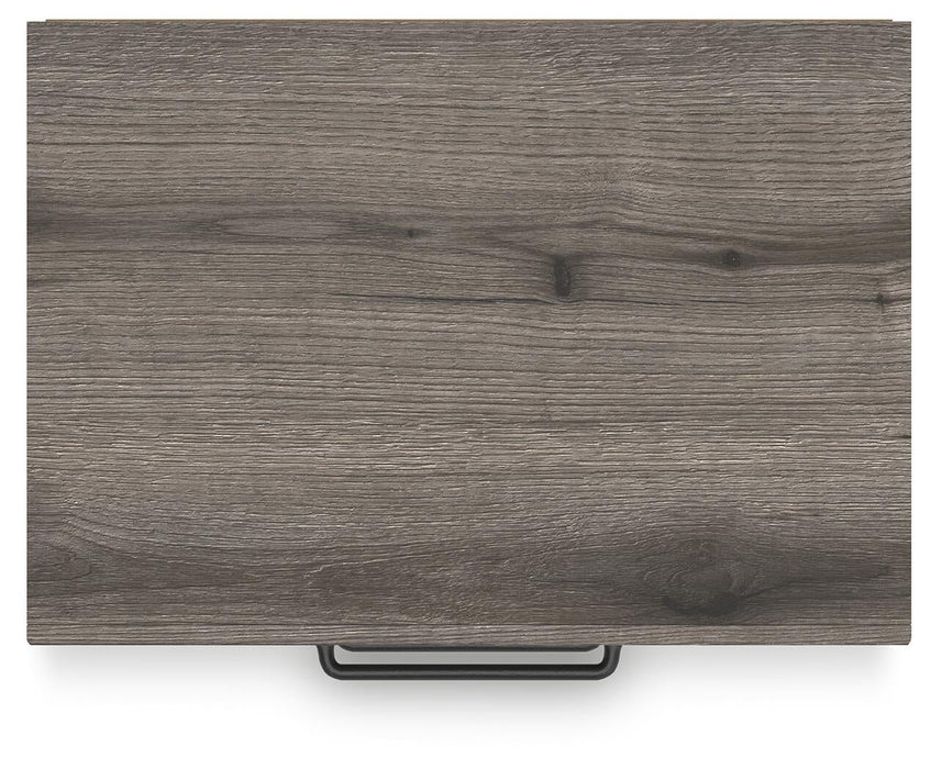 Graystorm Twin Panel Bed with Storage, Dresser, Mirror and Nightstand