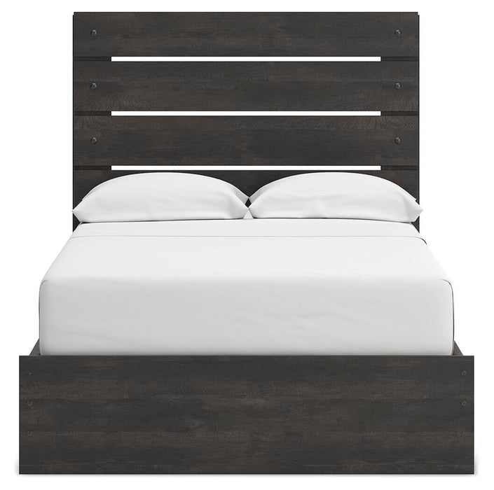 Hollivern Full Panel Bed with Storage, Dresser, Mirror, Chest and Nightstand