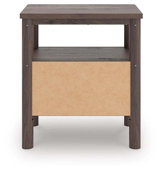 Pamytta Twin Upholstered Panel Platform Bed, Dresser, Mirror and Nightstand
