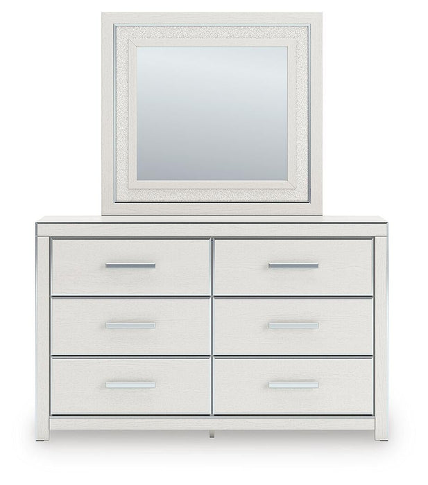 Zuraleus King Upholstered Panel Bed, Dresser, Mirror and Nightstand