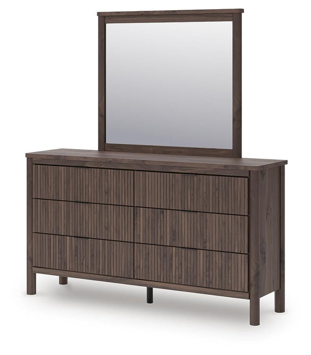 Pamytta Full Panel Bed, Dresser, Mirror and Nightstand