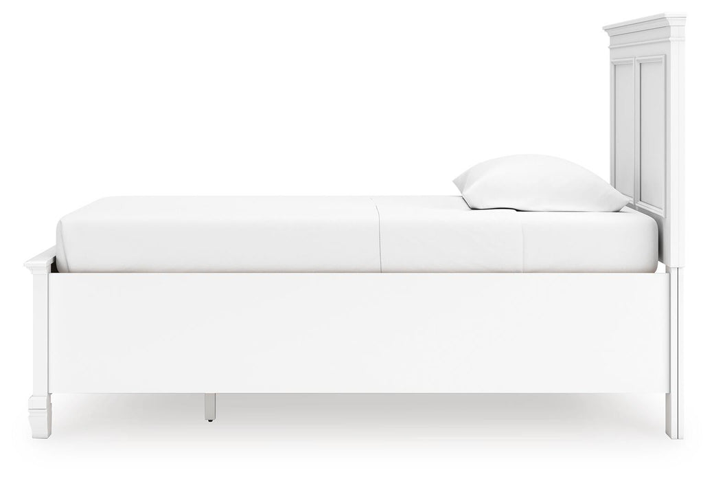 Fortman Twin Panel Storage Bed, Dresser and Mirror