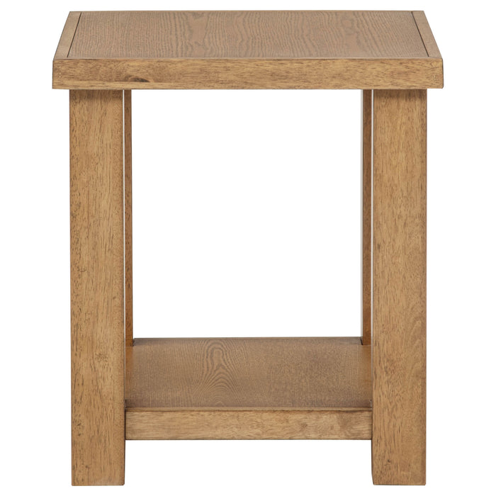 Beasley 3-Piece Wood Coffee Table Set Golden Oak
