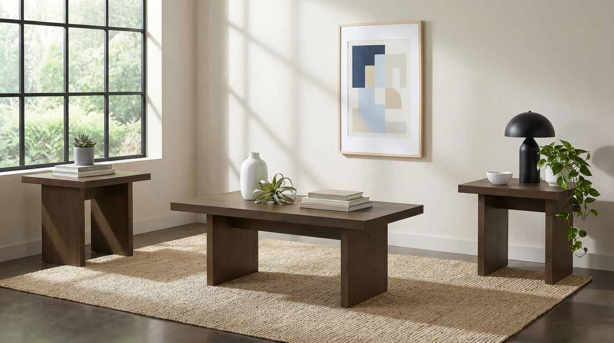 Decker 47-Inch Rectangular Cocktail Coffee Table Walnut