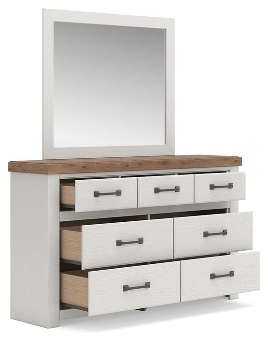 Savonport Queen Panel Bed with Storage. Dresser, Mirror and Nightstand