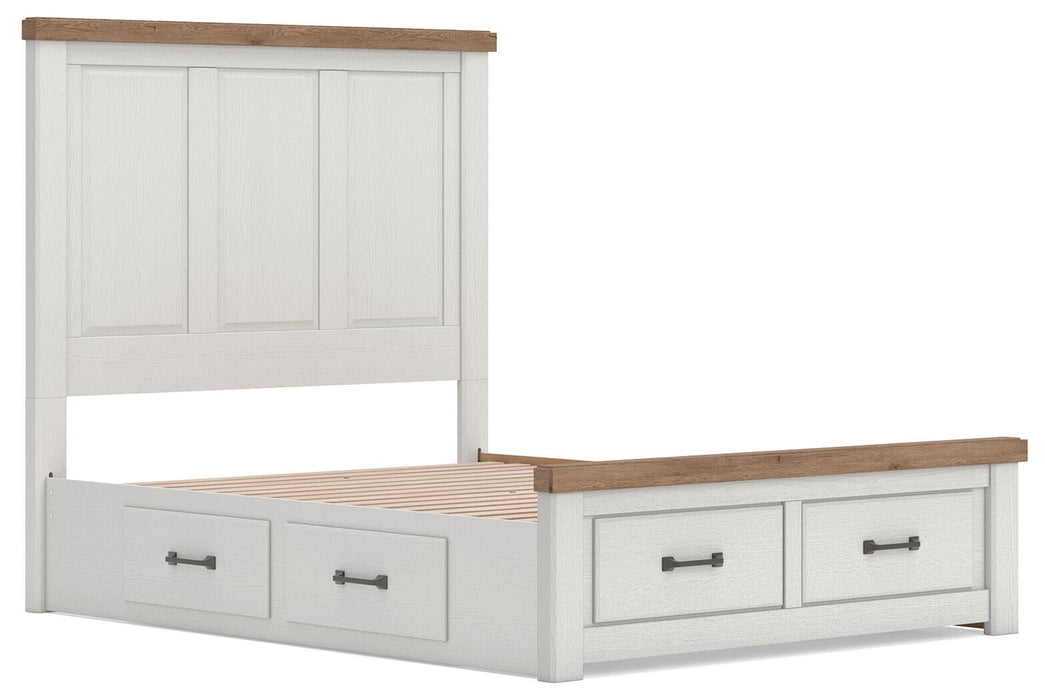 Savonport Queen Panel Storage Bed. Dresser, Mirror and Nightstand